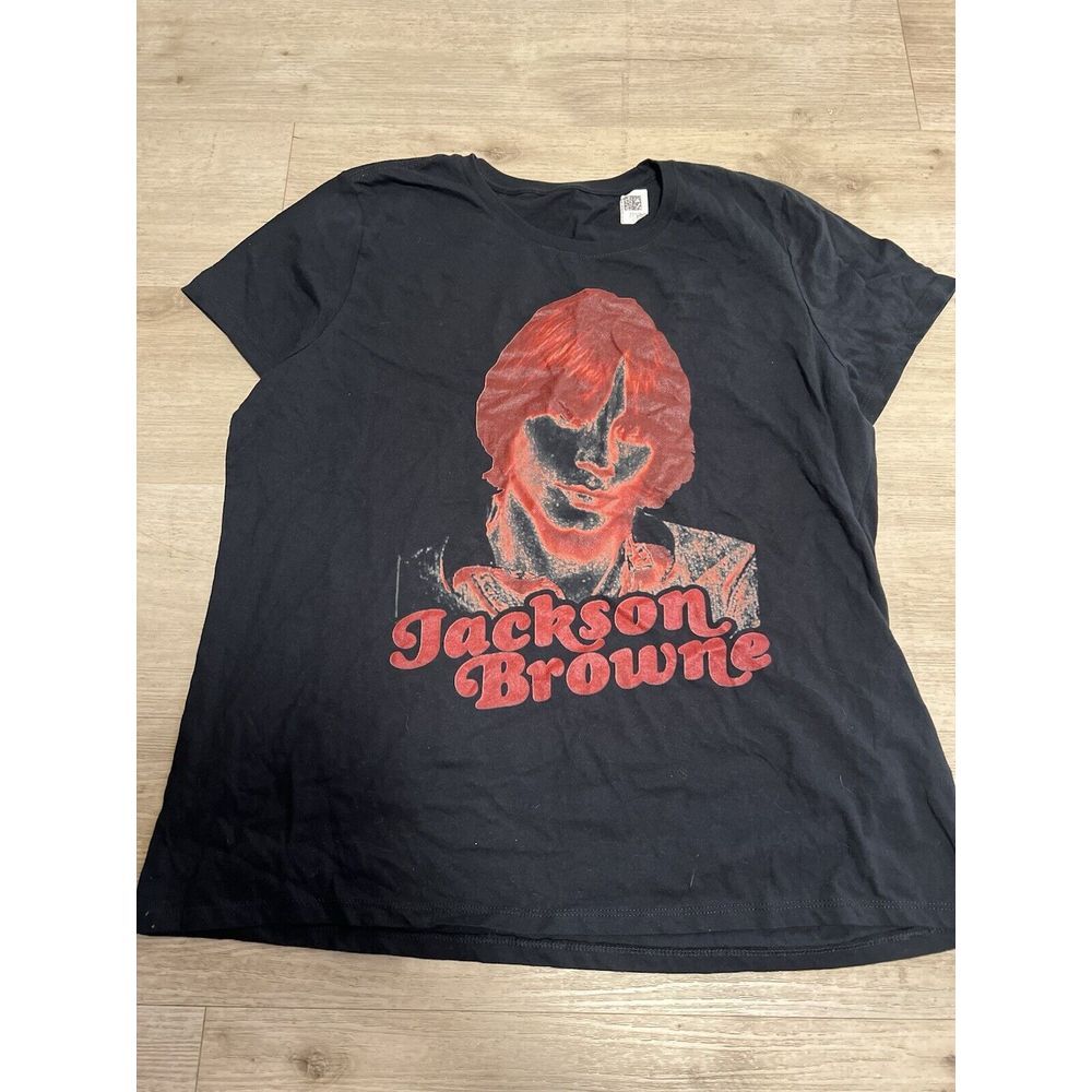 Jackson Browne Women's Size XL Black Shirt Short Sleeve